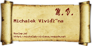 Michalek Viviána névjegykártya